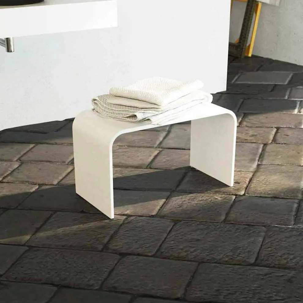 Sitzbank für Bad mit modernem Design in Italien hergestellt Recanati