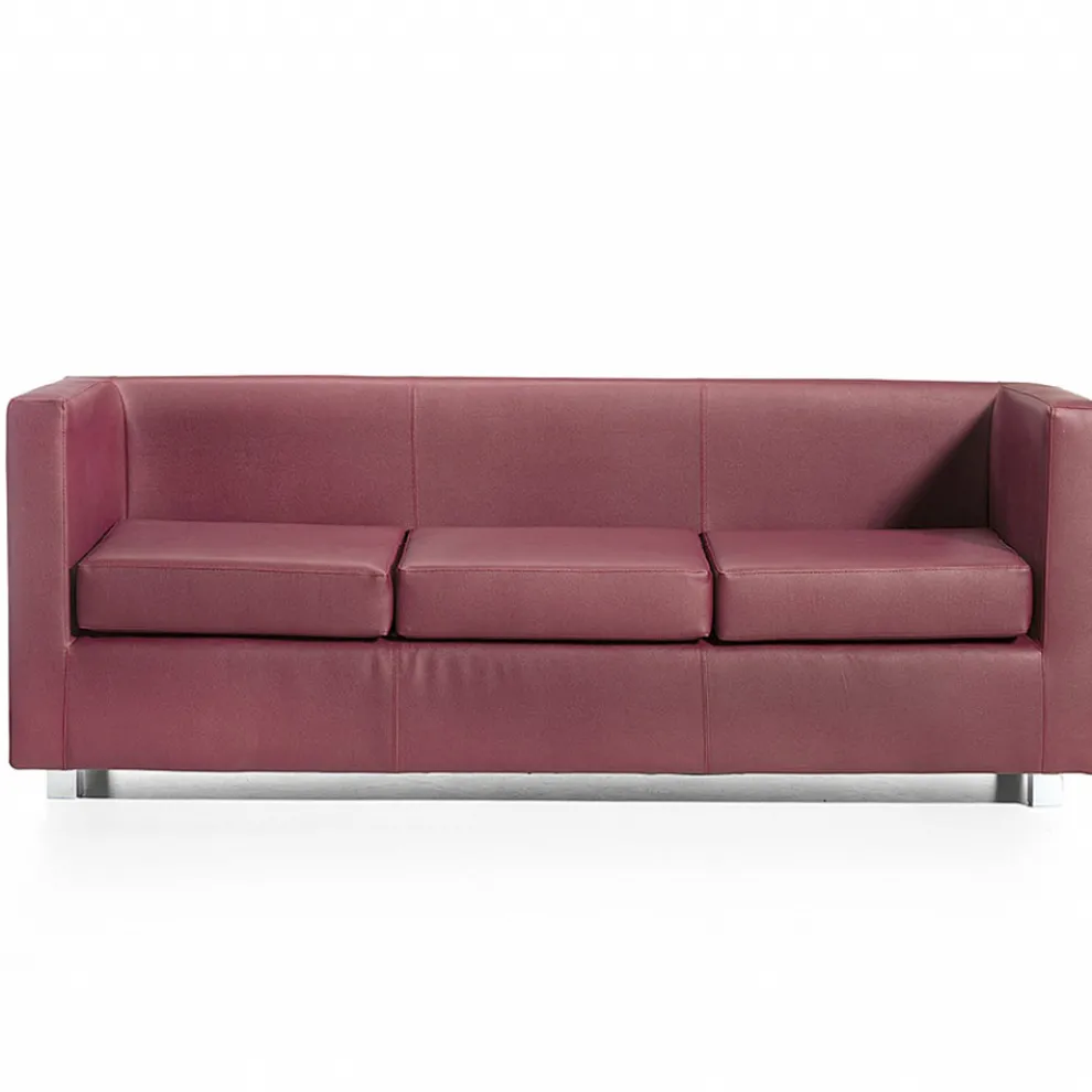 3-Sitzer-Polstersofa mit Chromfüßen, hergestellt in Italien – Torch