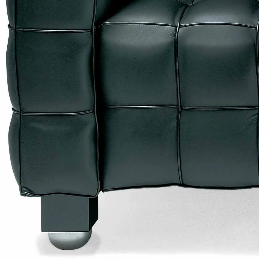 3-Sitzer-Sofa aus hochwertigem Made in Italy Leder mit Steppeffekt - Vesuv