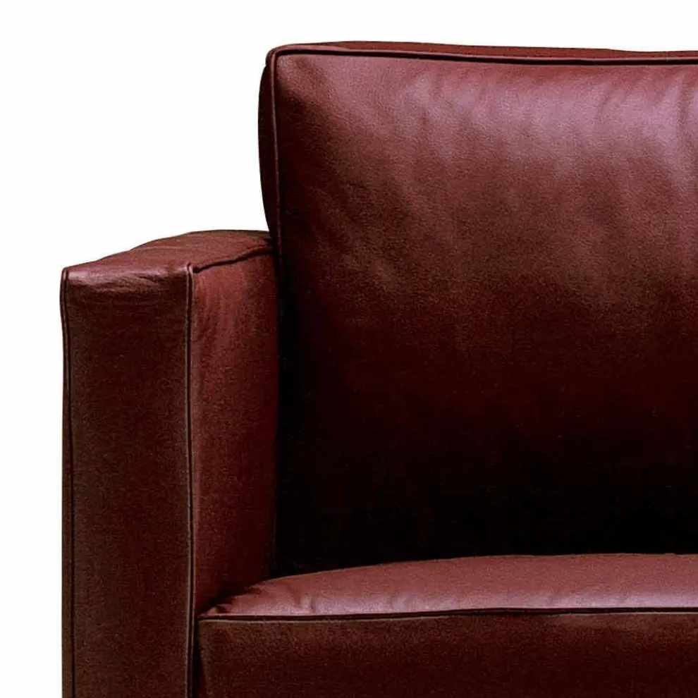 2-Sitzer-Sofa gepolstert und gepolstert mit feinem Leder Made in Italy - Centauro