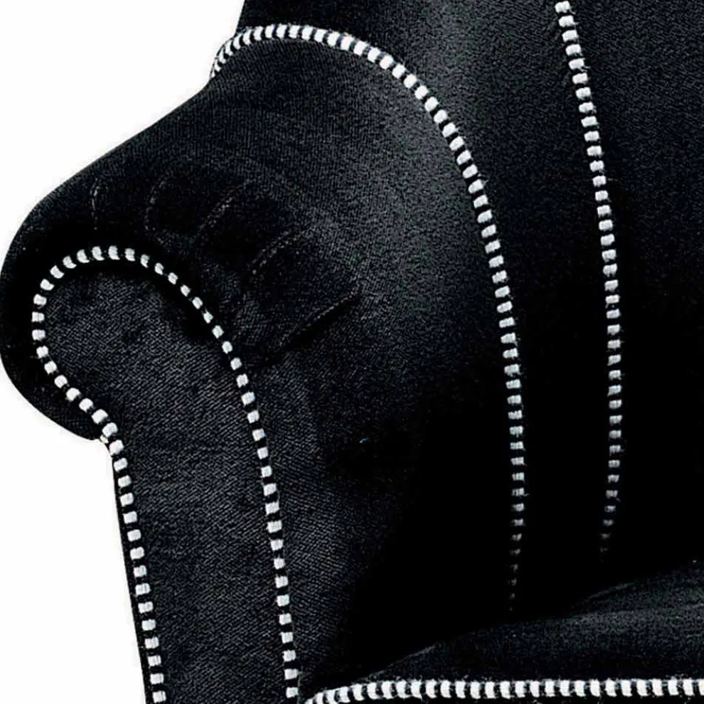 3-Sitzer-Sofa mit Samtbezug und weißen Nähten Made in Italy - Caster