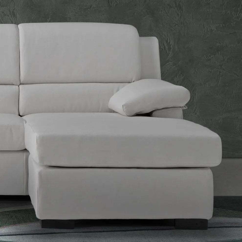 3-Sitzer-Sofa mit umkehrbarem Hocker aus Stoff Made in Italy - Budapest