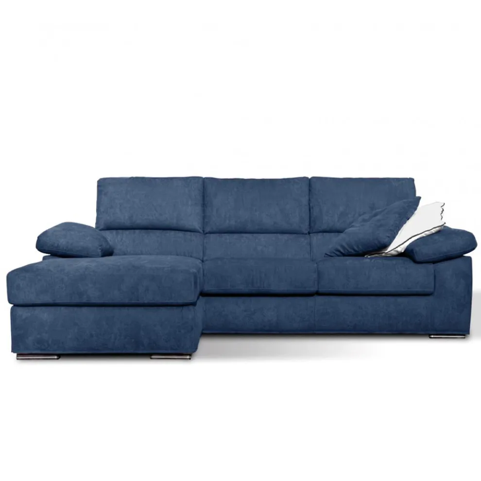 3-Sitzer-Sofa mit umkehrbarem Pouf aus Stoff Made in Italy - Abudhabi