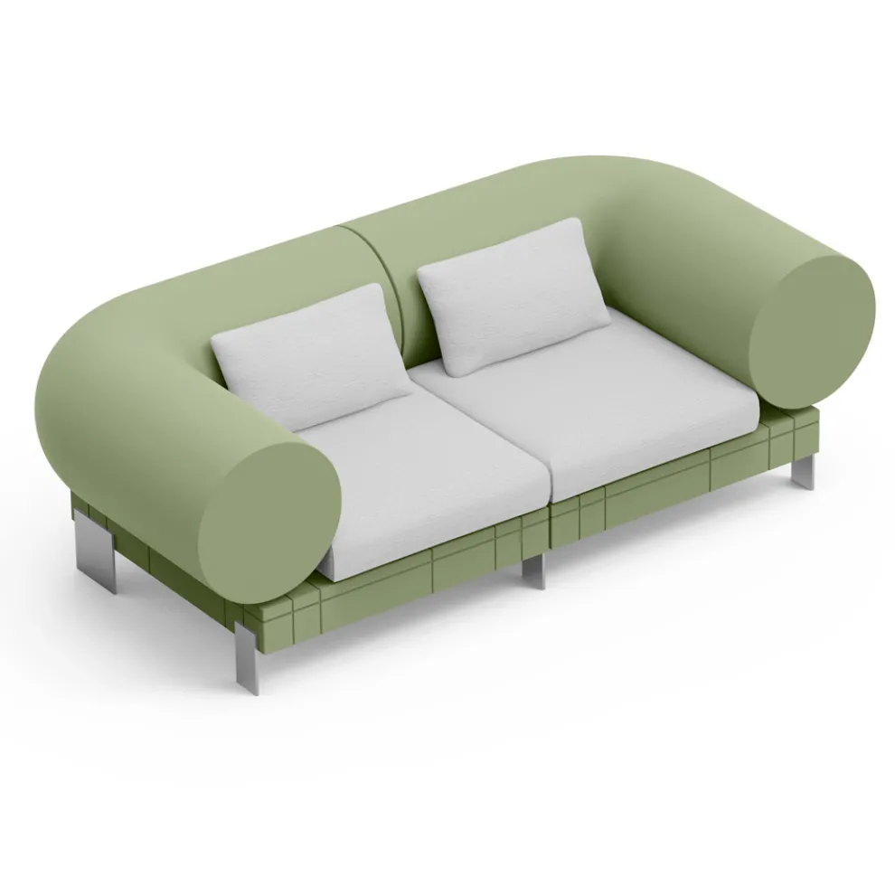 2-Sitzer-Wohnzimmersofa aus Polyethylen in verschiedenen Farben - Orbis