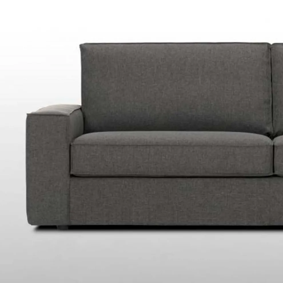 3-Sitzer-Wohnzimmersofa aus anthrazitfarbenem Stoff Made in Italy - Normandie