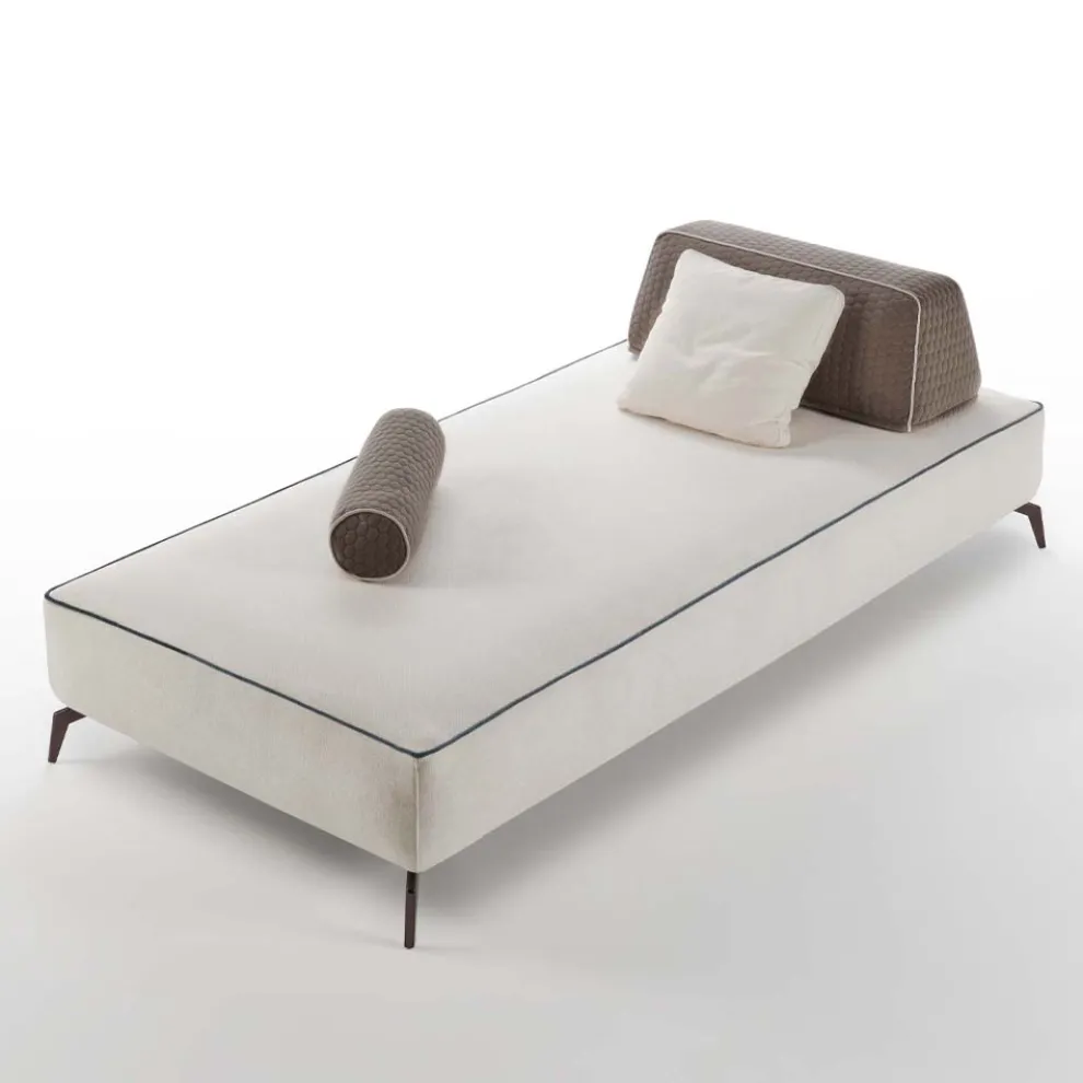 3-Sitzer-Wohnzimmersofa aus abnehmbarem weißem Stoff Made in Italy - Mykonos