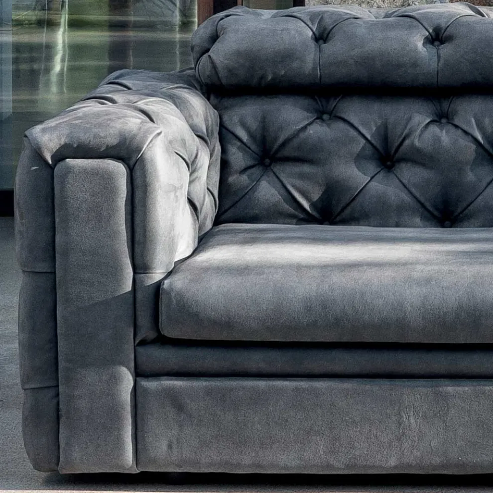 2-Sitzer-Wohnzimmersofa mit verstellbarer Kopfstütze Made in Italy - Unleashed