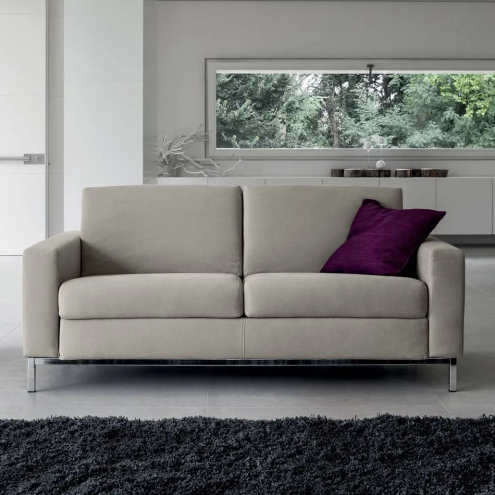 Sofa mit Bettöffnung aus Metall und Polyurethan Made in Italy - Folle