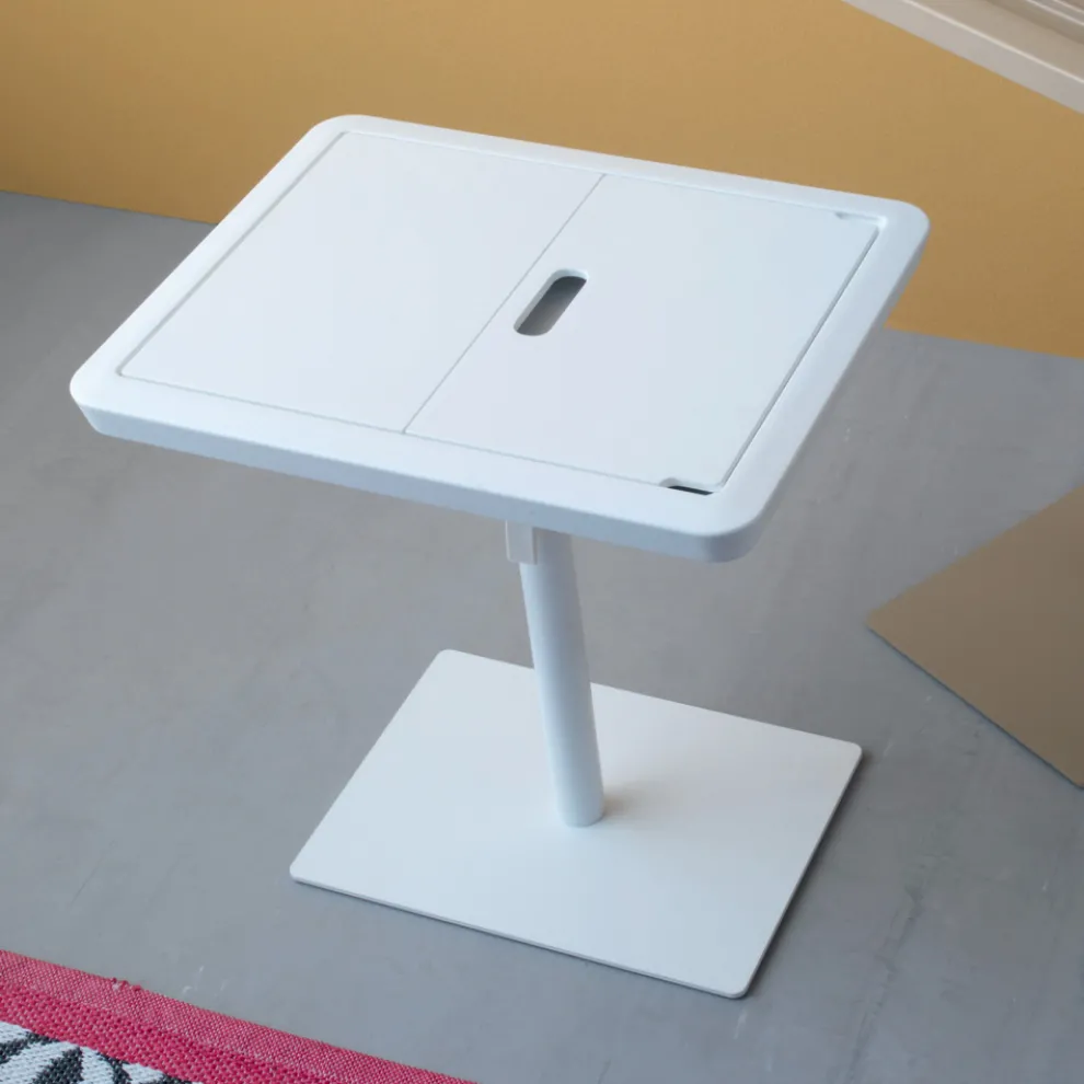 Sofa-Beistelltisch Metall und PVC höhenverstellbar für Tablet - Tekniko