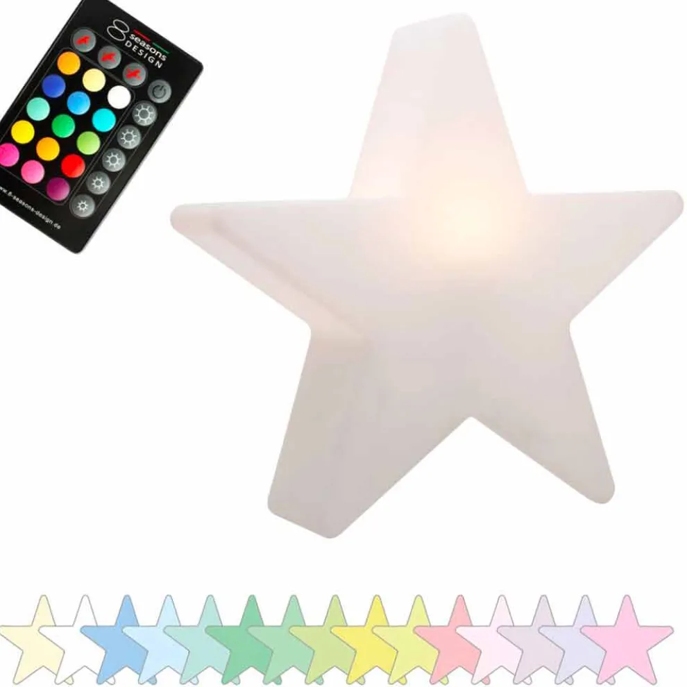 Solar- oder LED-Tischlampe, Star Design aus Polyethylen - Ringostar