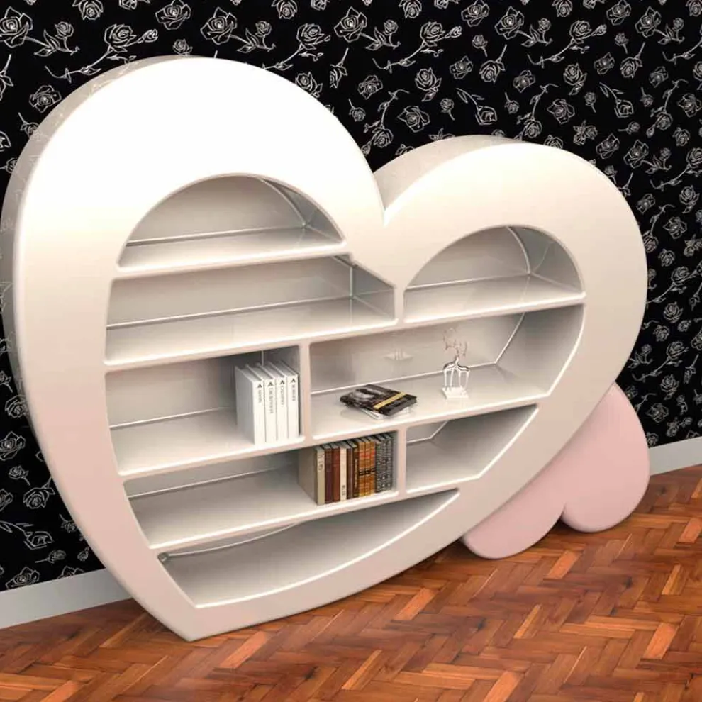Solid Surface® Bücherregal Made in Italy Cuore