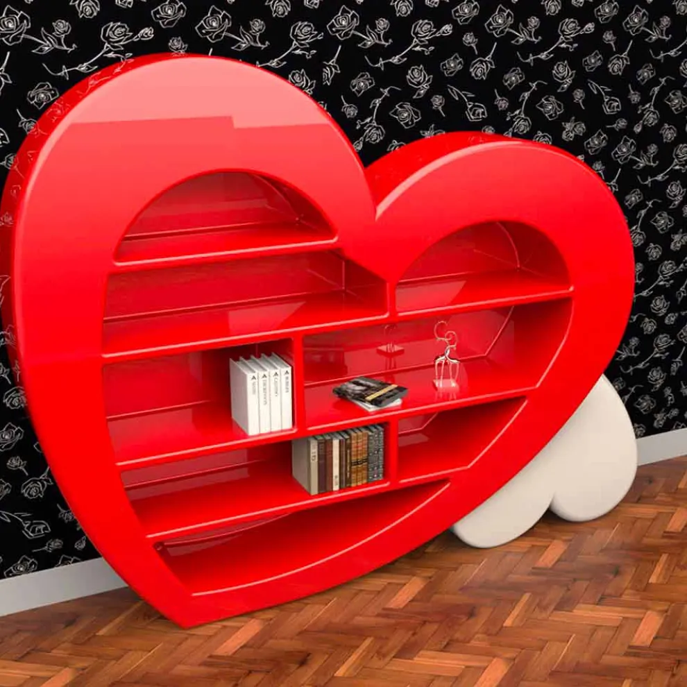 Solid Surface® Bücherregal Made in Italy Cuore