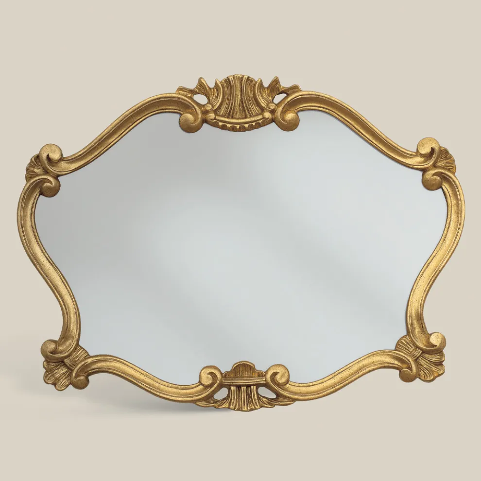 Spiegel im klassischen Stil mit Blattgoldrahmen Made in Italy - Precious