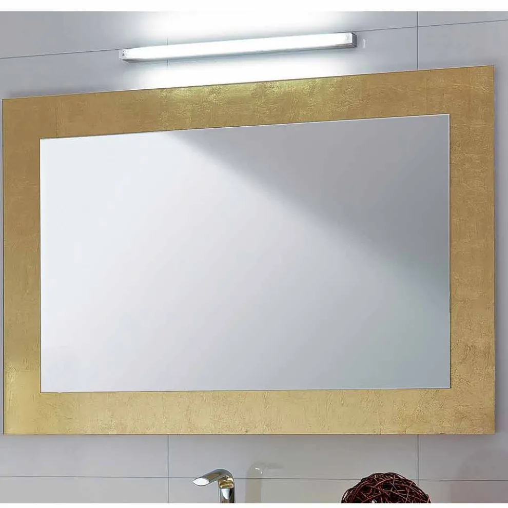 Spiegel in Glas mit Pascal Blattgold verziert