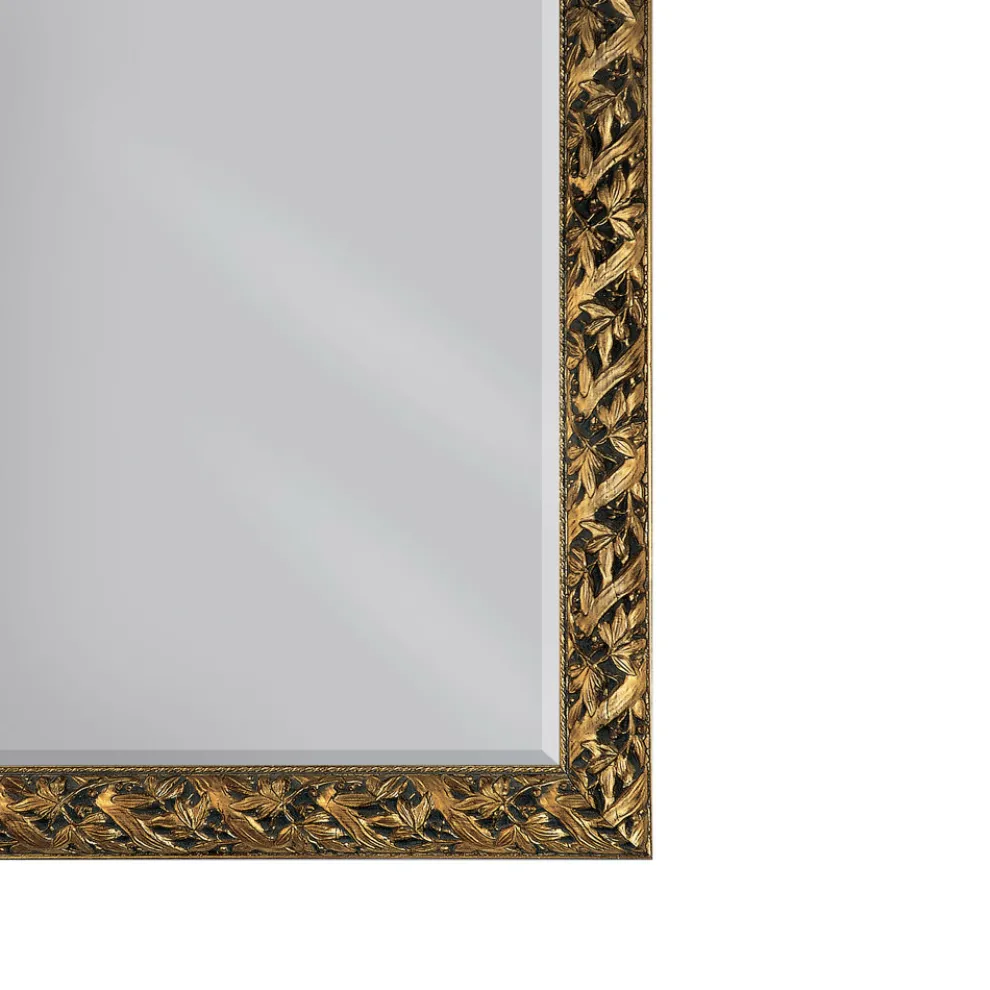 Spiegel mit geschliffenem Spiegel und Blattgoldrahmen, hergestellt in Italien – Tane