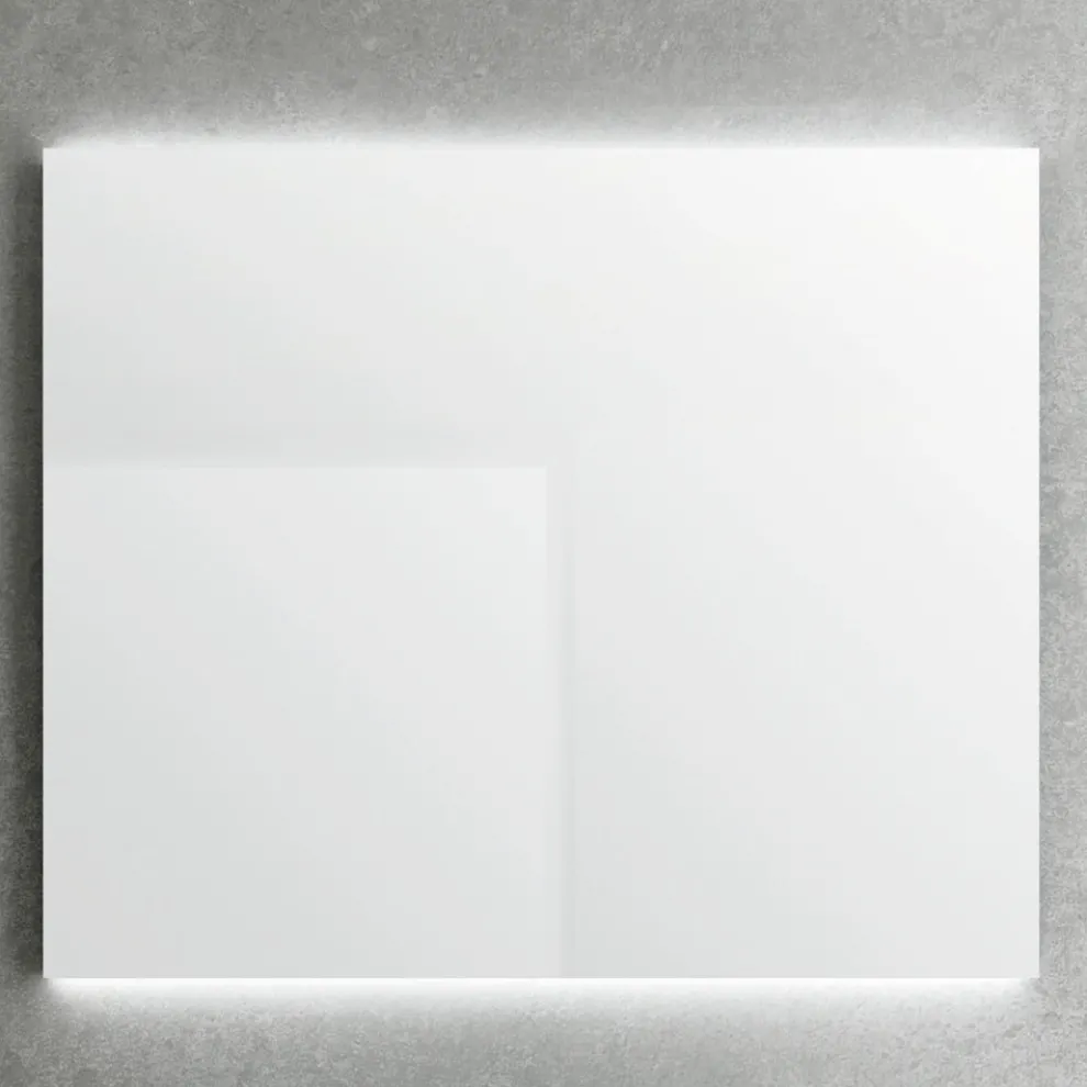 Spiegel mit Hintergrundbeleuchtung an horizontalen Seiten, hergestellt in Italien – Sigmund