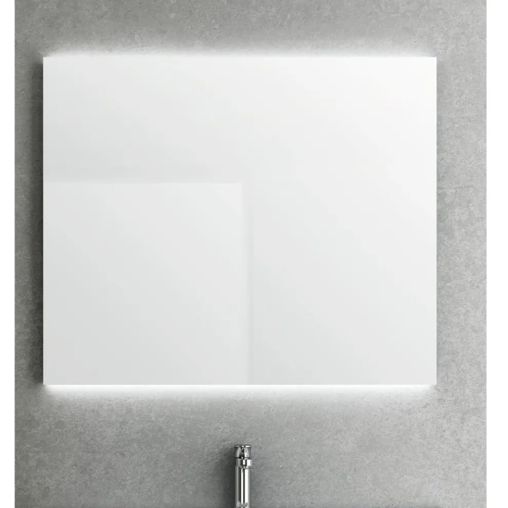 Spiegel mit Hintergrundbeleuchtung an horizontalen Seiten, hergestellt in Italien – Sigmund