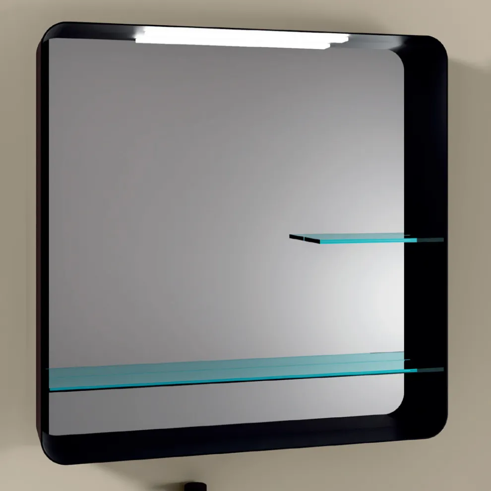 Spiegel mit Metallrahmen und 2 Glasböden, hergestellt in Italien – William