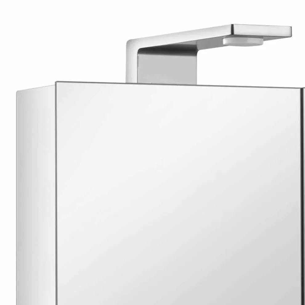 Spiegelbehälter mit 3 Kristalltüren und 3 LED-Lichtern, Precious - Maxi