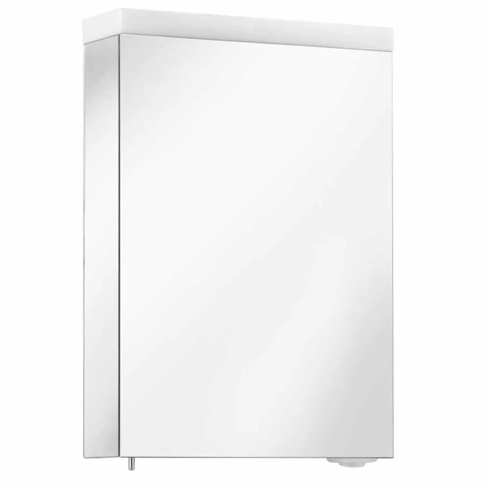 Spiegelbehälter mit Flügeltür und LED-Beleuchtung, hohe Qualität - Alfio