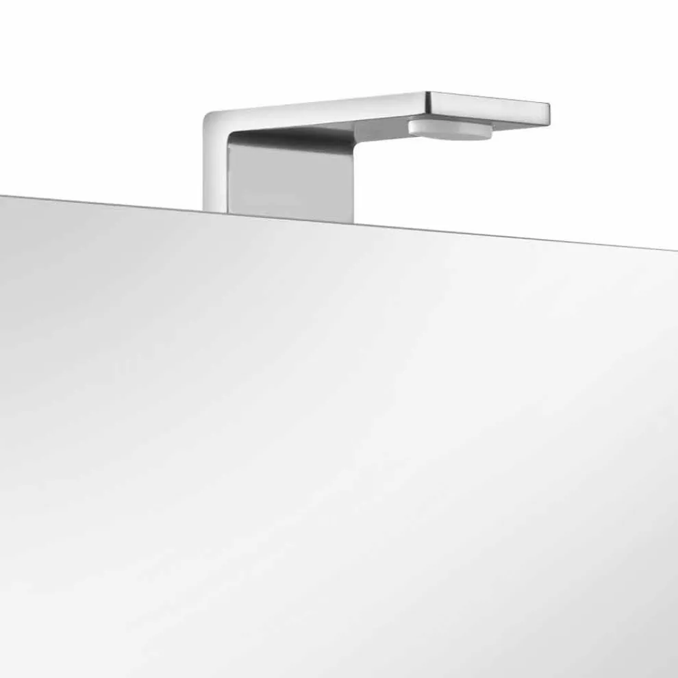 Spiegelbehälter mit 4 Kristalltüren mit 12 Regalen und 4 LED-Leuchten - Maxi