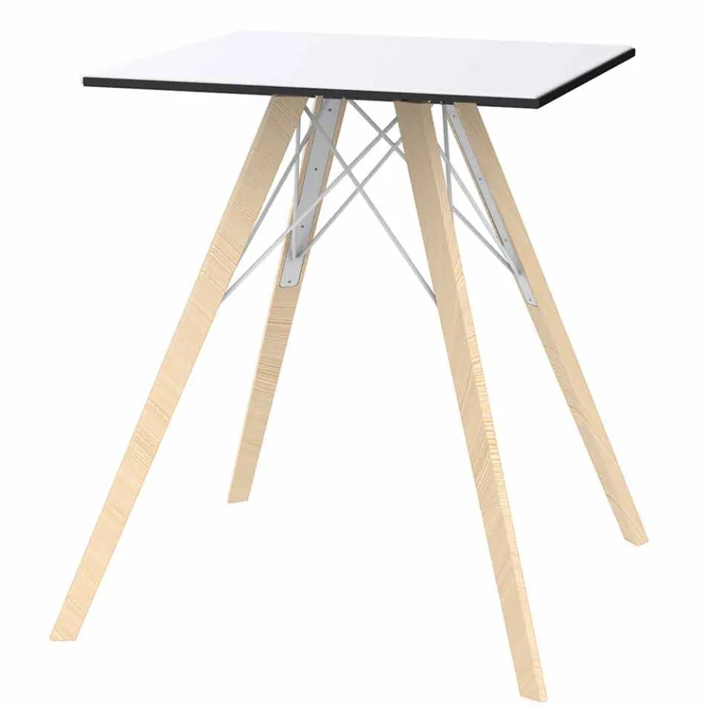 Square Design Holz und HPL Esstisch, 4 Stück - Faz Wood von Vondom