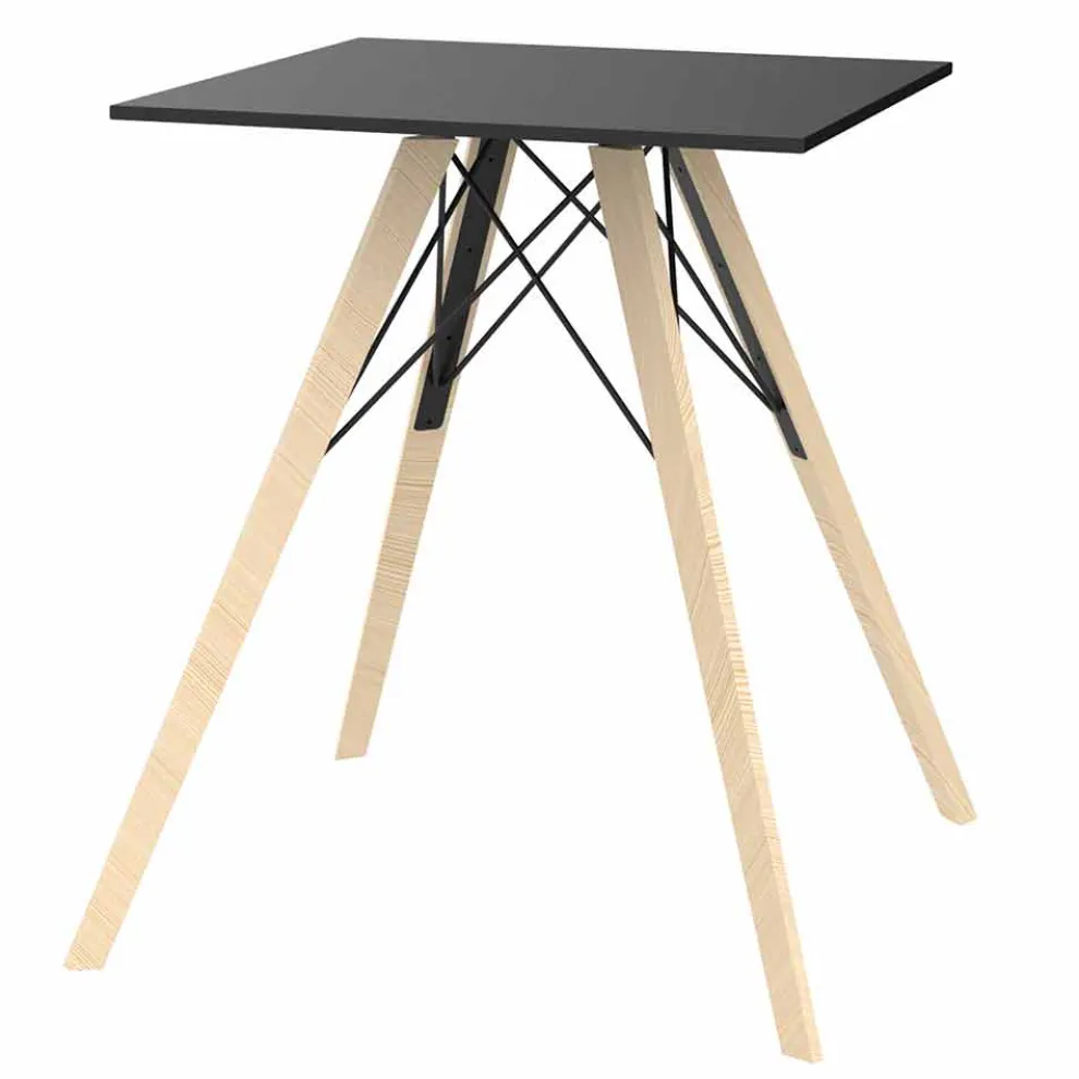 Square Design Holz und HPL Esstisch, 4 Stück - Faz Wood von Vondom