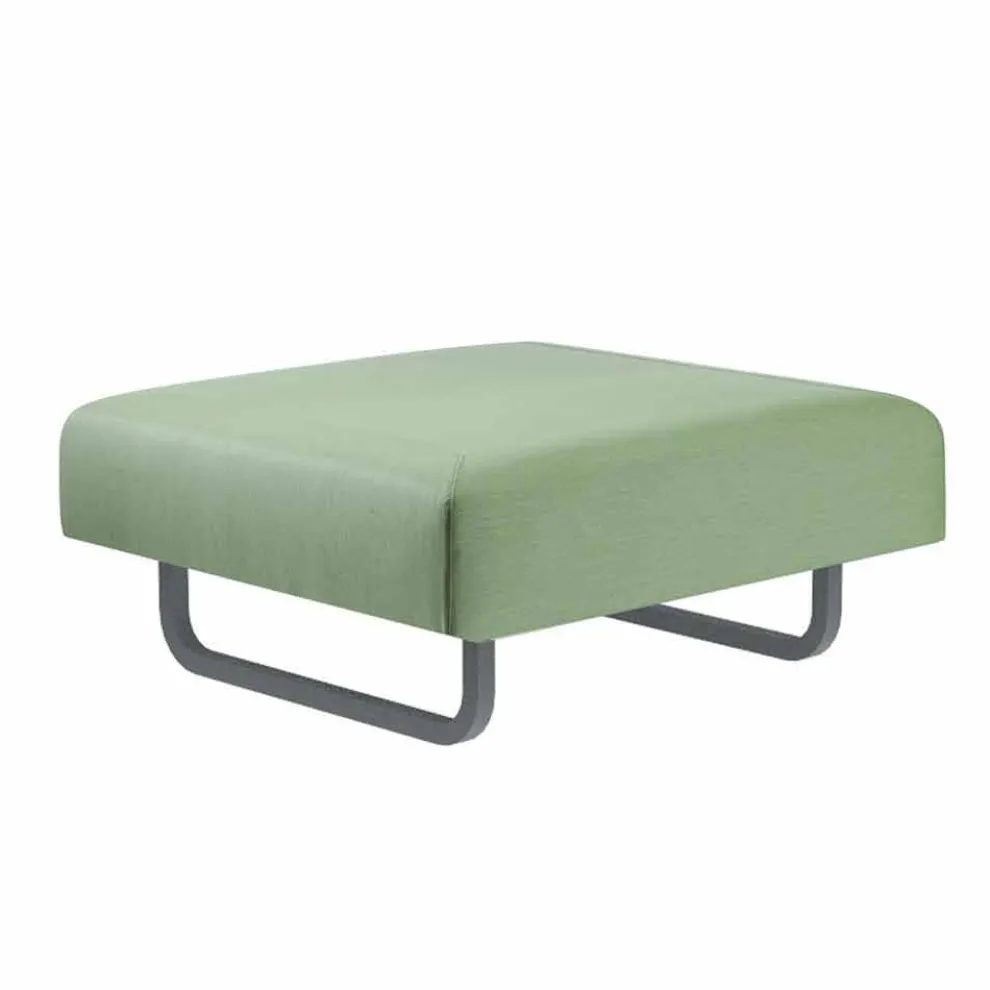 Square Outdoor Design Hocker aus Metall und Stoff Made in Italy - Selia