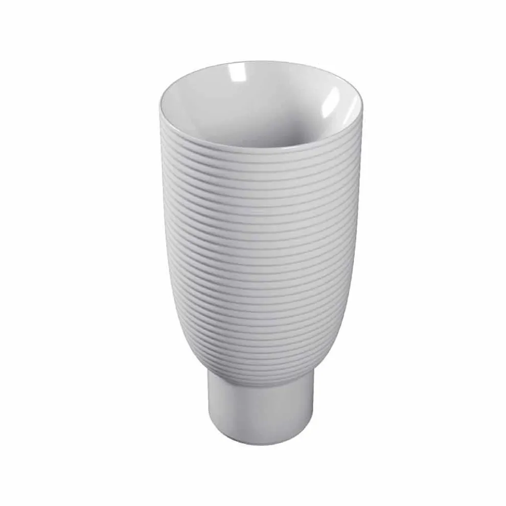 Standwaschbecken aus weißer oder farbiger Keramik Trabia