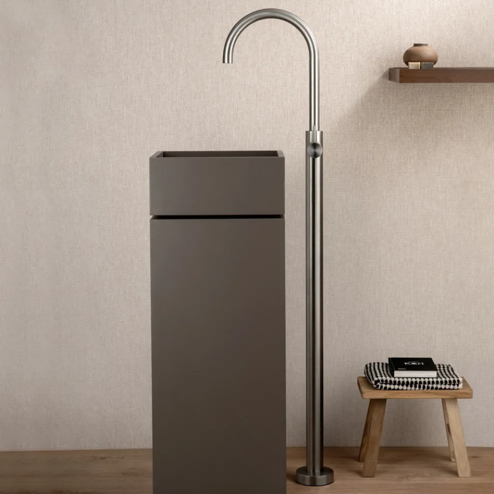 Standwaschtischmischer aus AISI 316L-Stahl, Made in Italy - Artigli