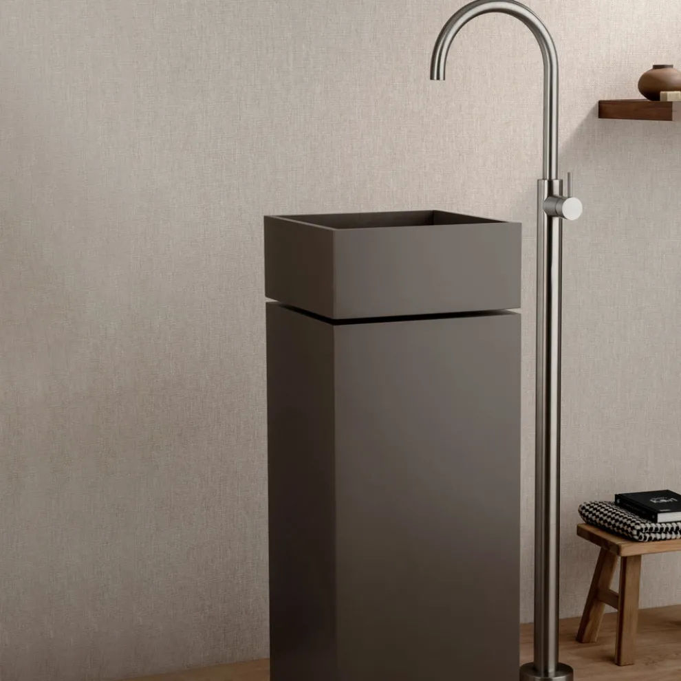 Standwaschtischmischer aus AISI 316L-Stahl, Made in Italy - Artigli