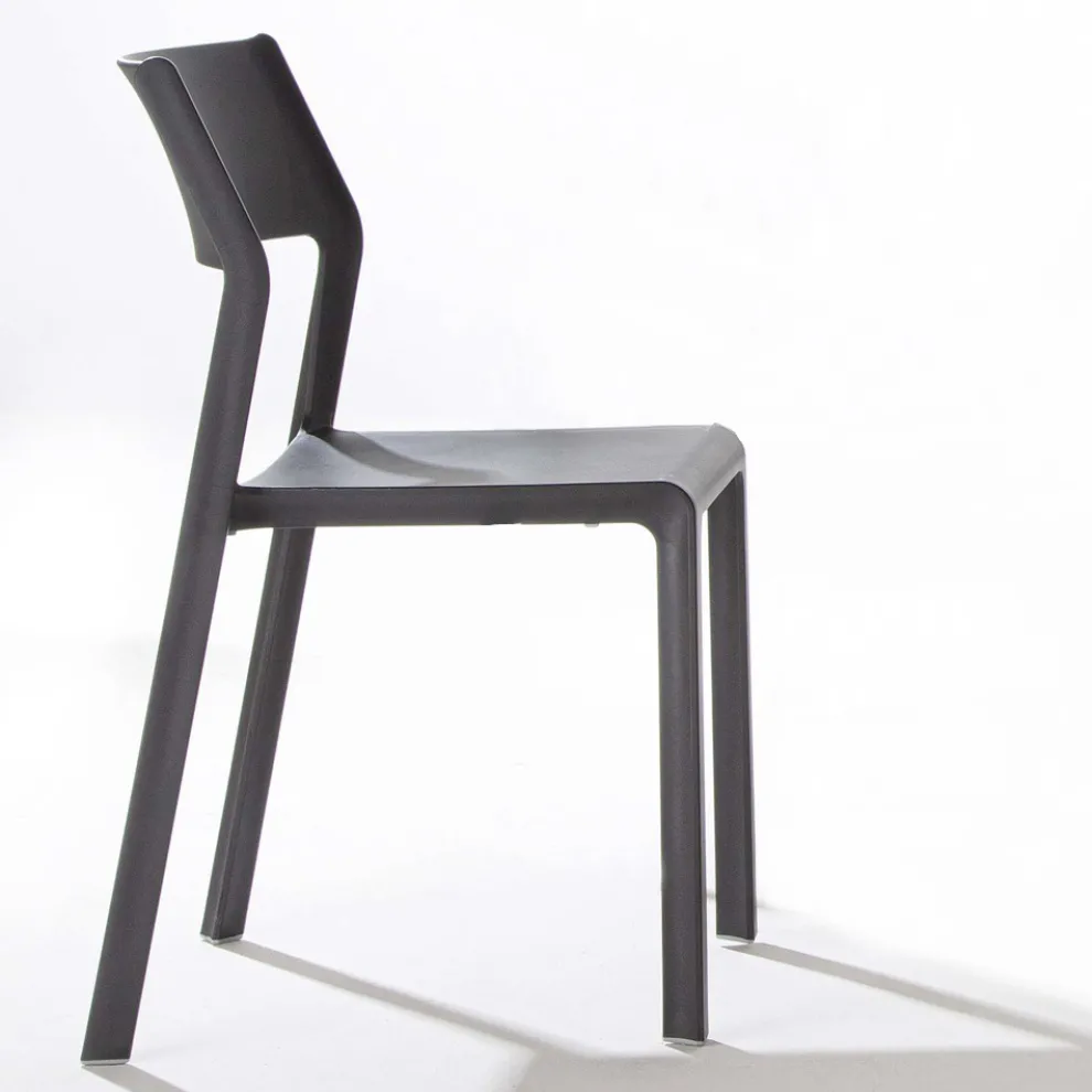 Stapelbarer Esszimmerstuhl aus farbigem Polypropylen, 4 Stück - Abelia