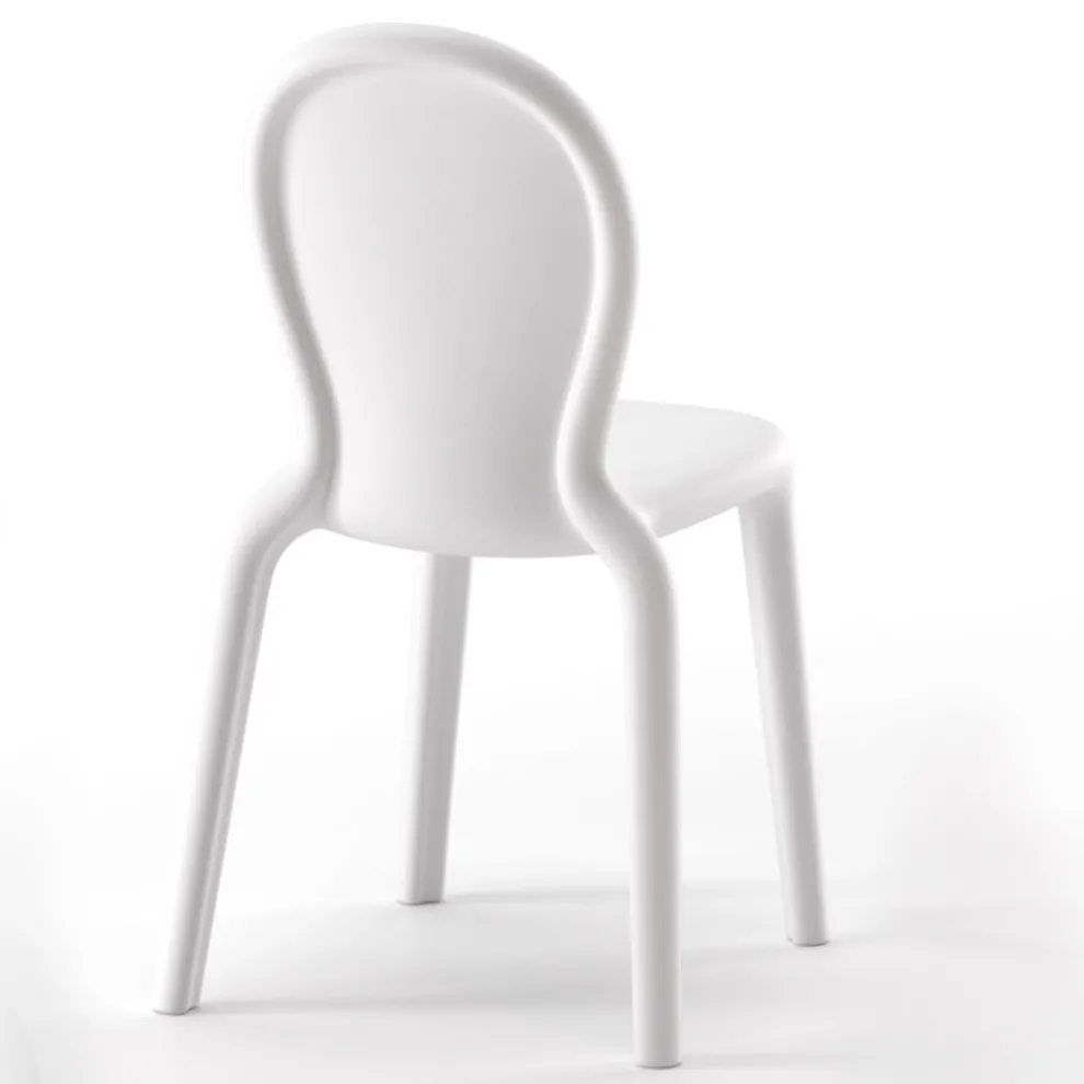 Stapelbarer Stuhl aus farbigem Polyethylen Hergestellt in Italien, 2 Stück - Jamala