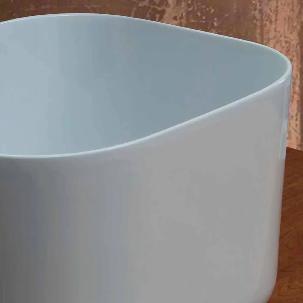 Star Rechteckiges Aufsatzwaschbecken aus Keramik in modernem Design 50x40cm