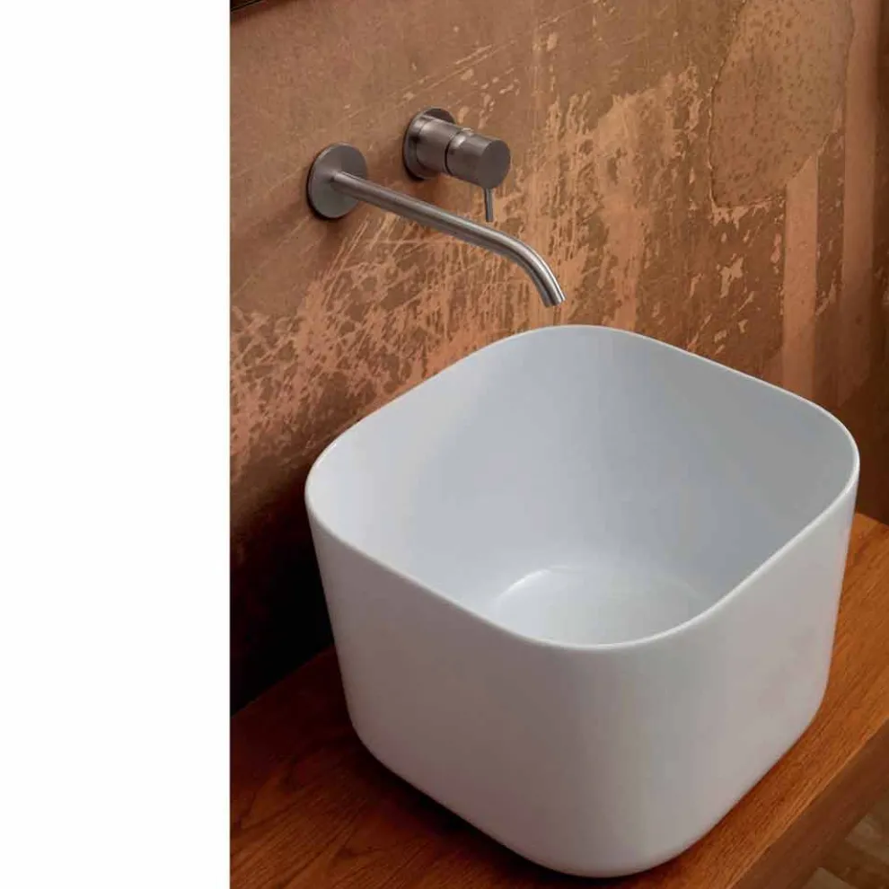 Star Square modernes Design Keramik-Aufsatzwaschbecken 40x40 cm