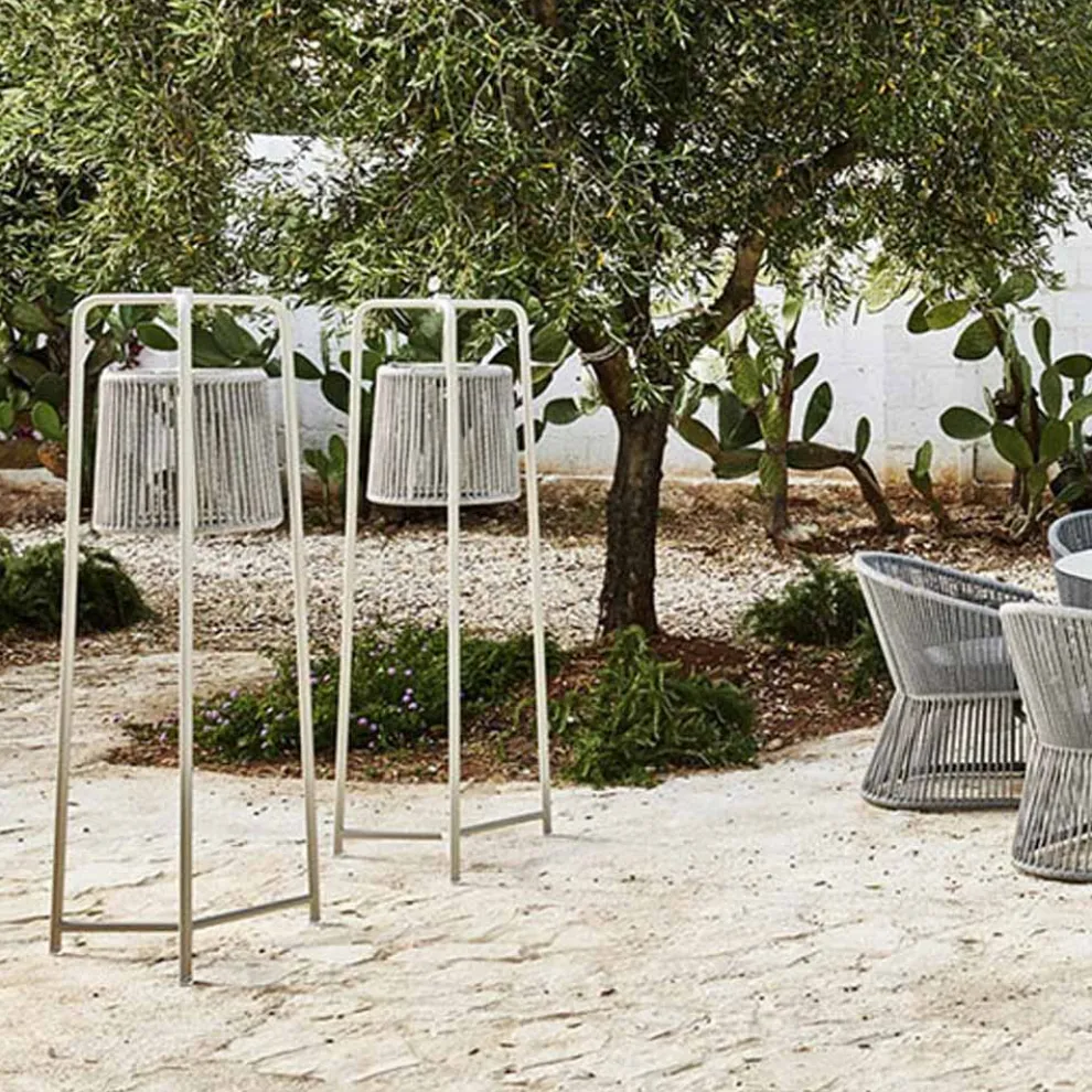 Stehlampe aus Aluminium und Faser Made in Italy - Tibidabo von Varaschin