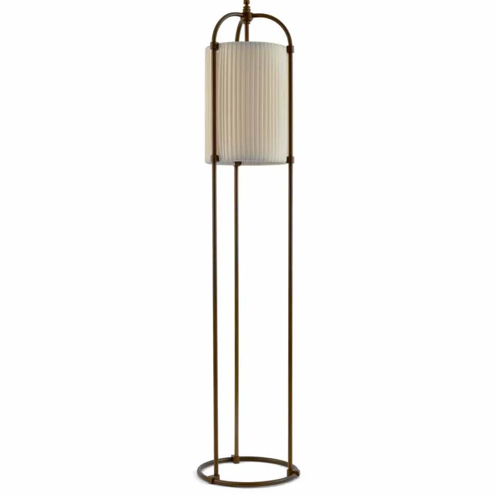 Stehlampe aus Messing und Stoff Huà Hikà von Aldo Bernardi