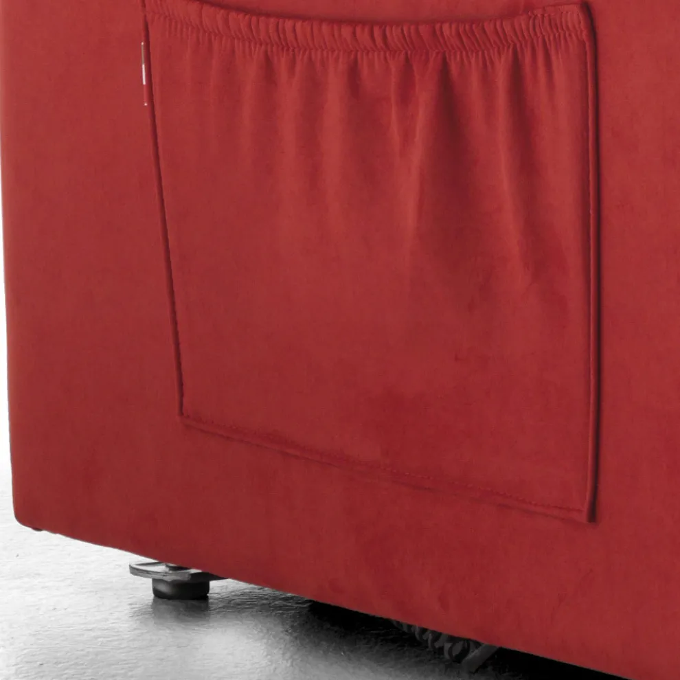 Stoff-Liftsessel mit Lift-, Relax- und Bettfunktion – Romina