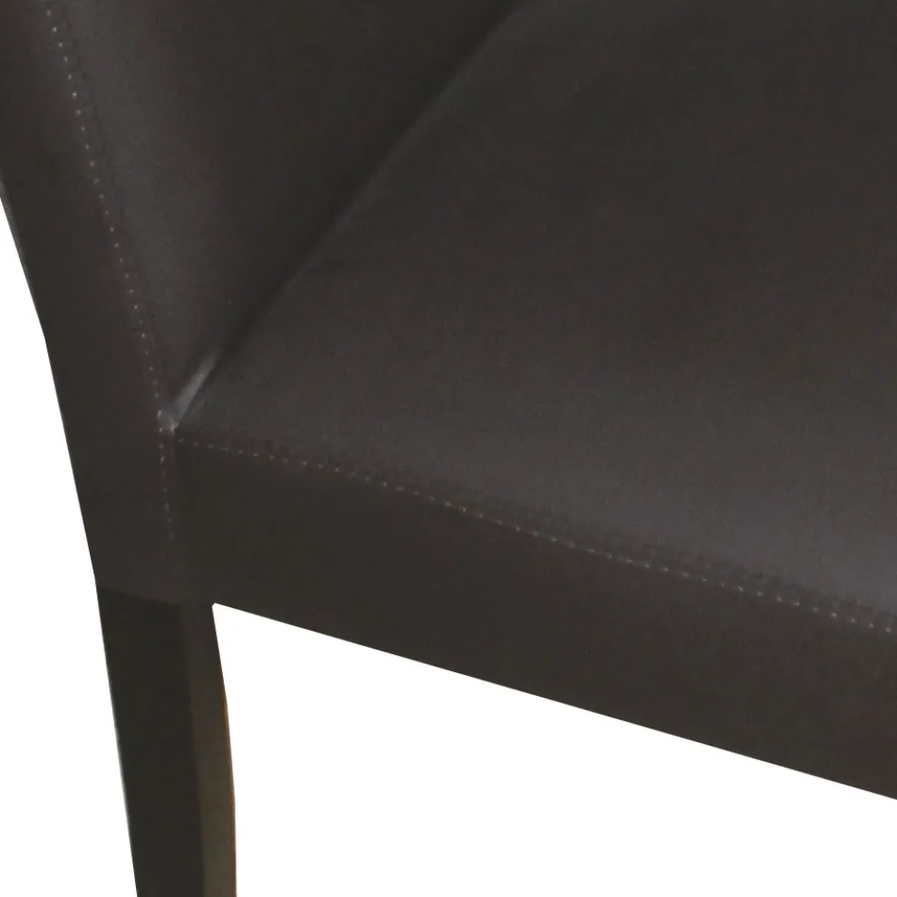 Stuhl aus Kunstleder und Beine aus lackierter Buche Made in Italy - Jesse