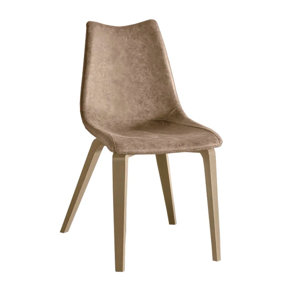 Stuhl aus lackiertem Metall und Sitzfläche aus Soft Vintage Made in Italy - Merkimer