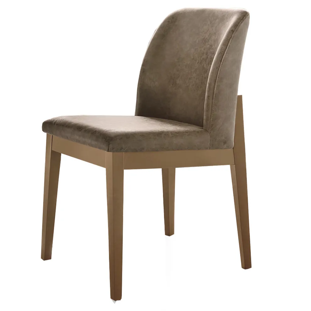 Stuhl aus lackiertem Metall und Sitzfläche aus Soft Vintage Made in Italy - Dustin