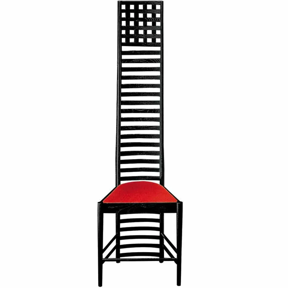 Stuhl aus schwarz lackierter Esche mit Sitz aus Baumwolle Made in Italy - Merapio