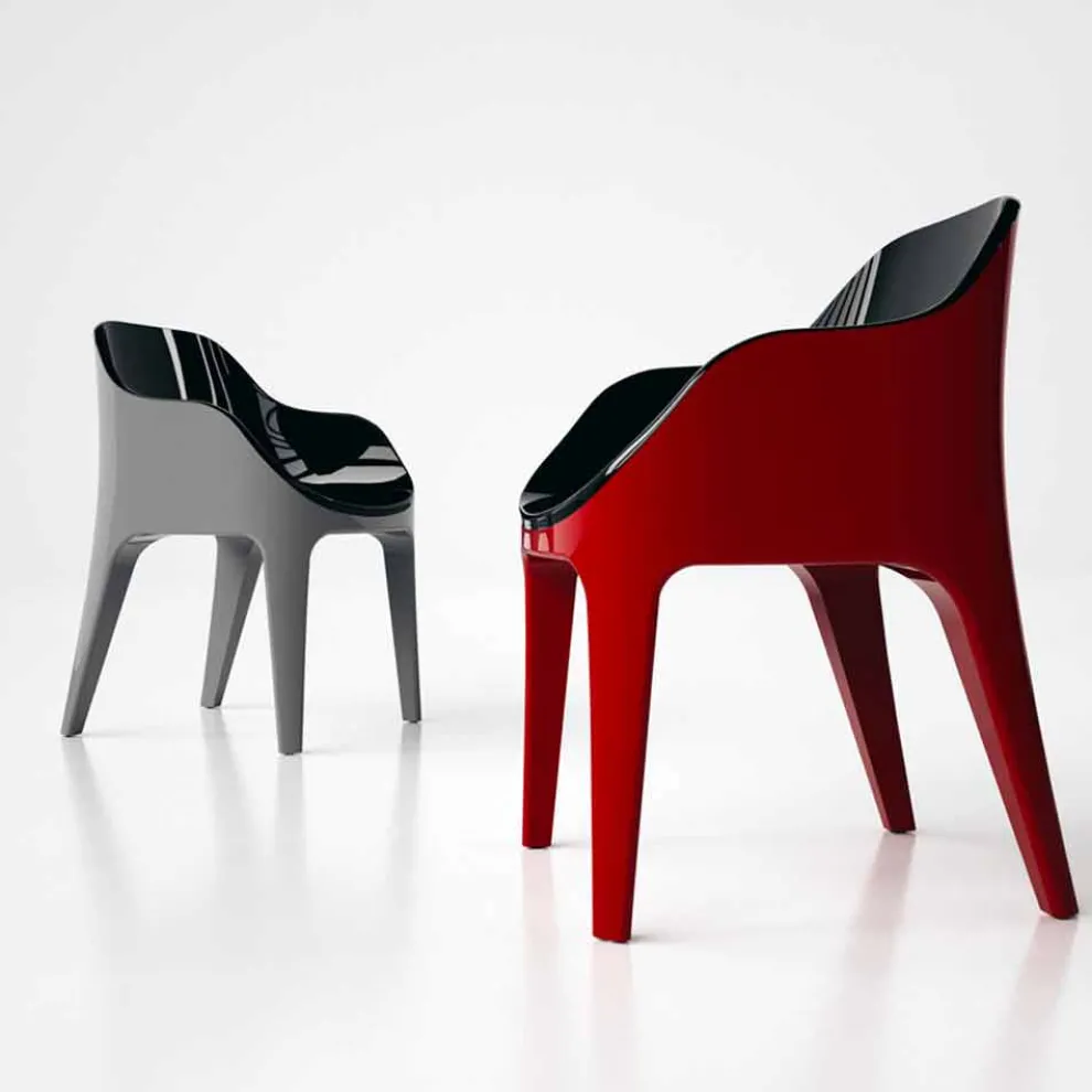 Stuhl aus Solid Surface® in modernem Design Pointer Made in Italy