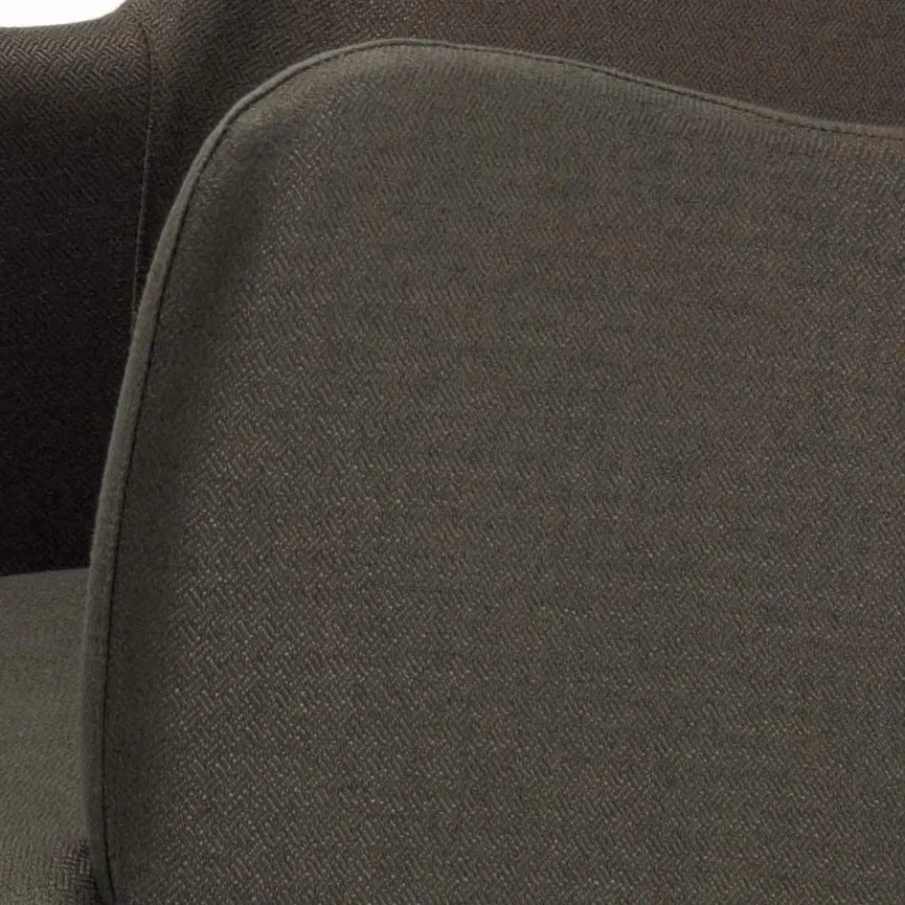 Stuhl mit Armlehnen mit Holzbeinen und gepolstertem Sitz, hergestellt in Italien – Bari