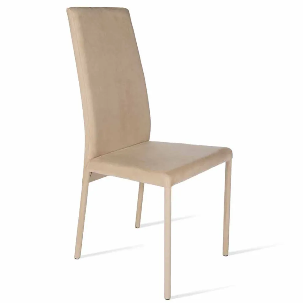 Stuhl mit hoher Rückenlehne, modernes Design, Becca, made in Italy