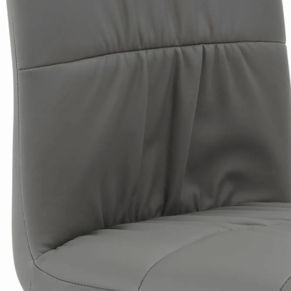 Stuhl mit lackierten Stahlbeinen und gepolstertem Sitz, hergestellt in Italien – Brescia