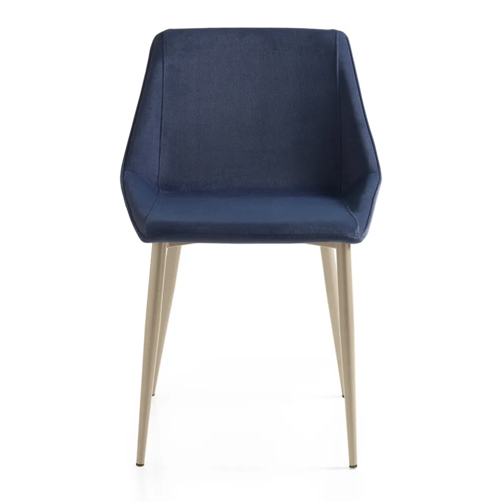 Stuhl mit Metallbeinen und Monocoque-Stoffsitz Made in Italy - Hinata