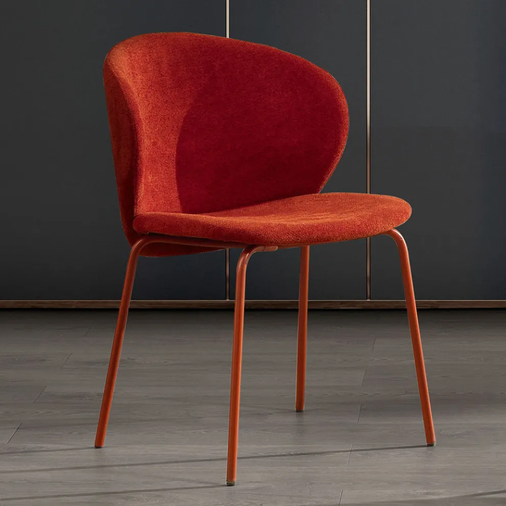 Stuhl mit Monocoque-Stoffsitz und Metallbeinen Made in Italy - Ichigo