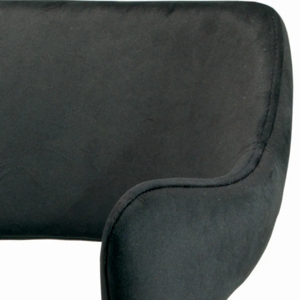 Stuhl mit vollständig gepolsterten Armlehnen und Stahlbeinen – Ravenna