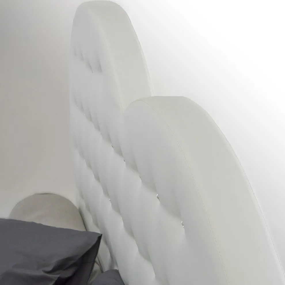 Luxus-Doppelbett mit Box und Swarovski Made in Italy - Herz